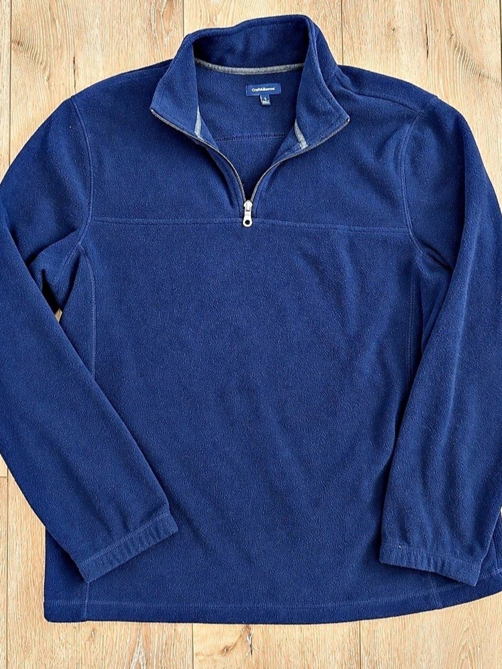 Croft & Barrow Men’s Large Navy Blue Quarter-Zip Fleece Pullover